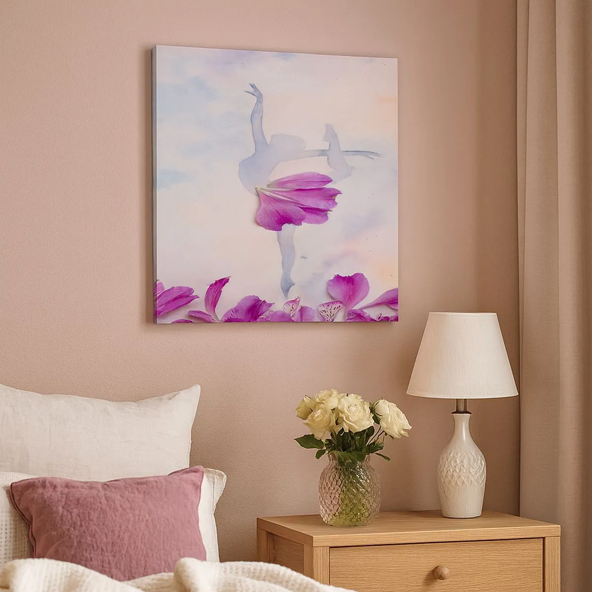 Obraz na plátně - Jemná jako květina - 30x30 cm