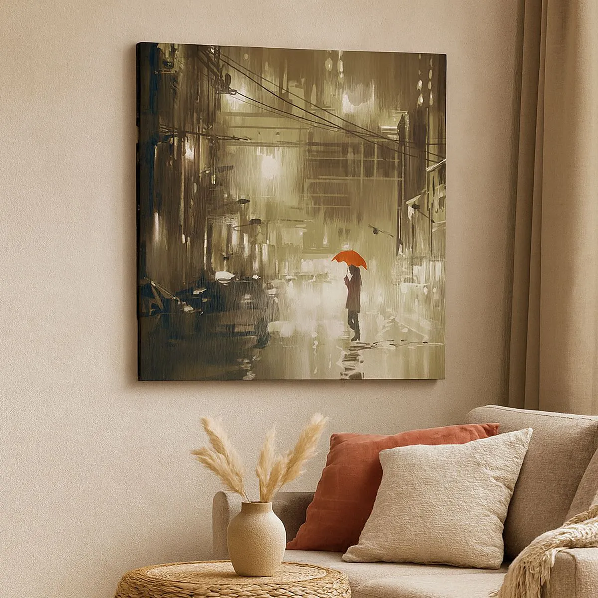 Canvastavla - Bild på duk - Själv, men inte ensam - 30x30 cm