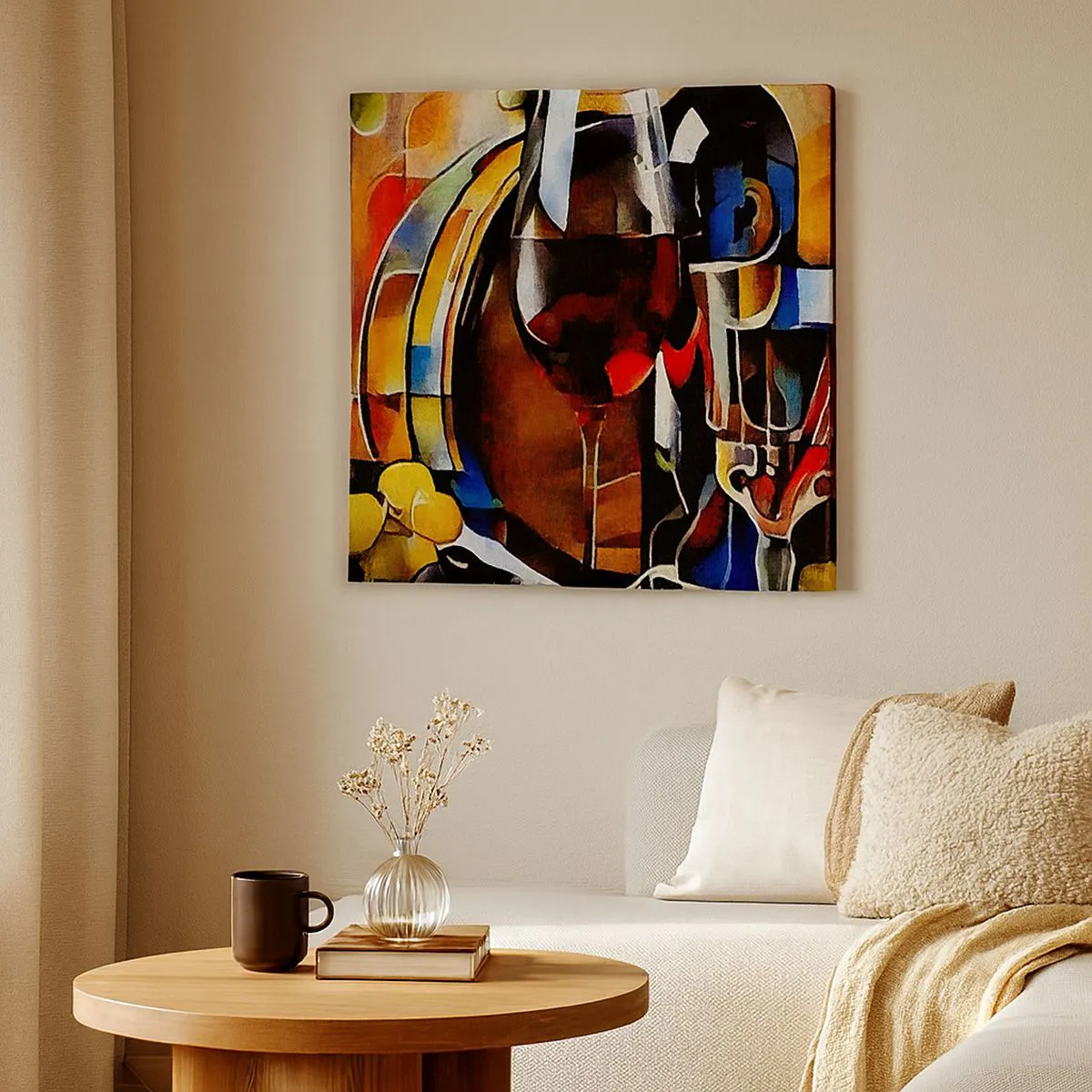 Schilderen op canvas - En de wereld krijgt kleuren - 30x30 cm