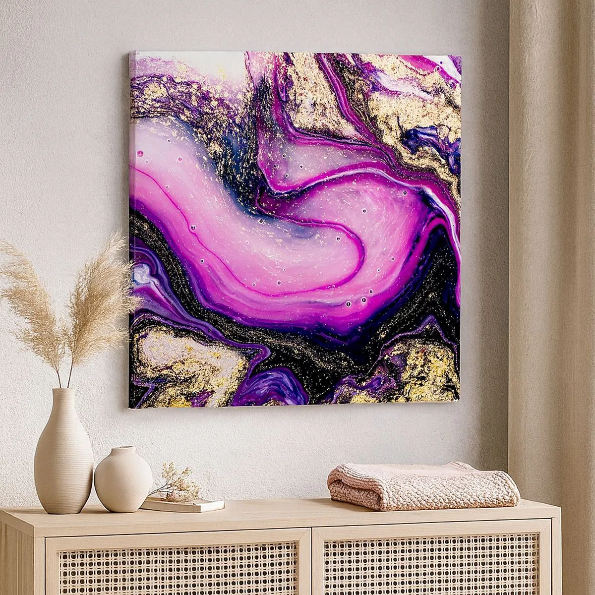 Lærredstryk - Billede på lærred - Et øjeblik bag kulisserne - 30x30 cm