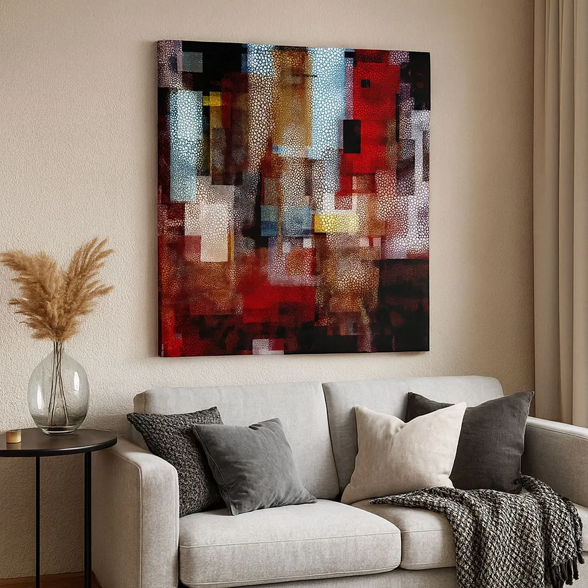 Bild auf Leinwand - Leinwandbild - Verwirrung mit Verwirrung - 40x40 cm