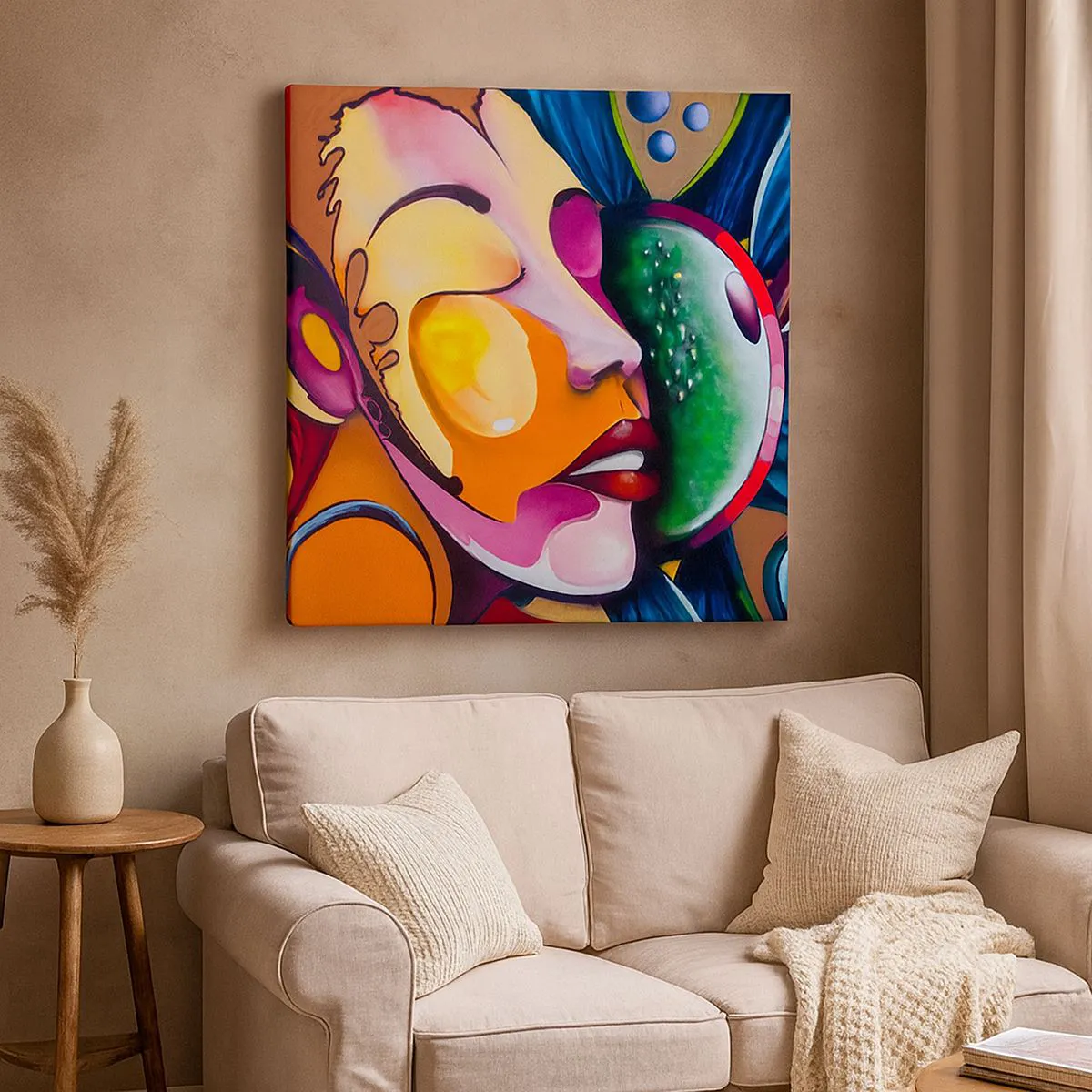 Vászonkép - Megérinteni színnel - 70x70 cm