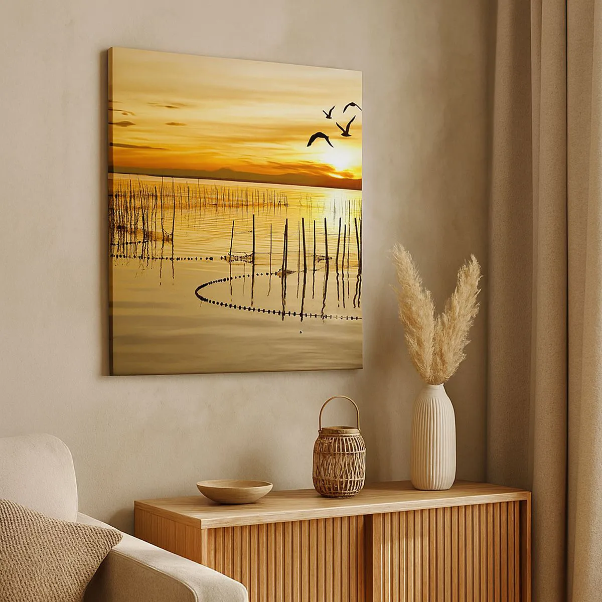 Bild auf Leinwand - Leinwandbild - In der Fischerei - 30x30 cm