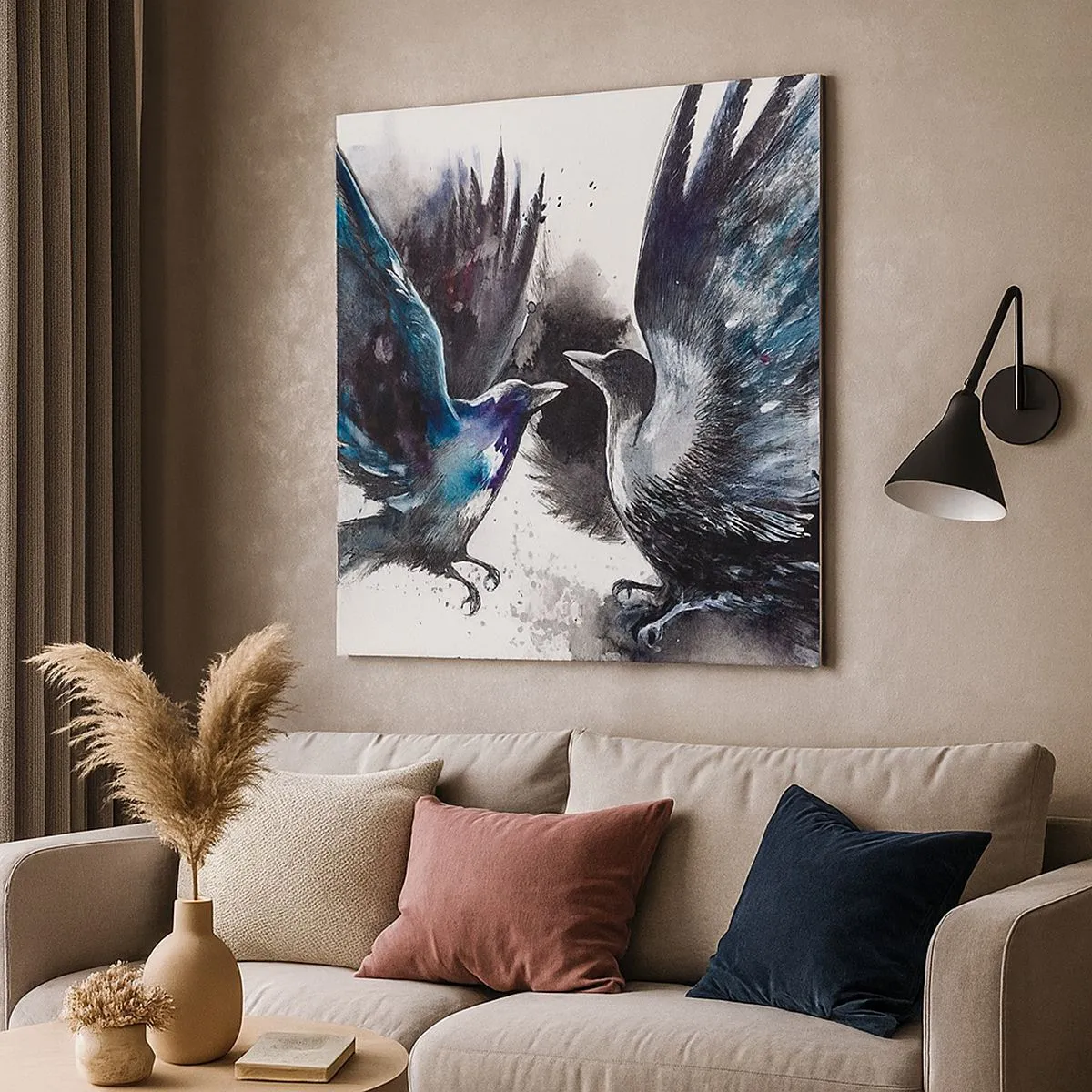 Obraz na płótnie - Kruk krukowi… - 70x70 cm