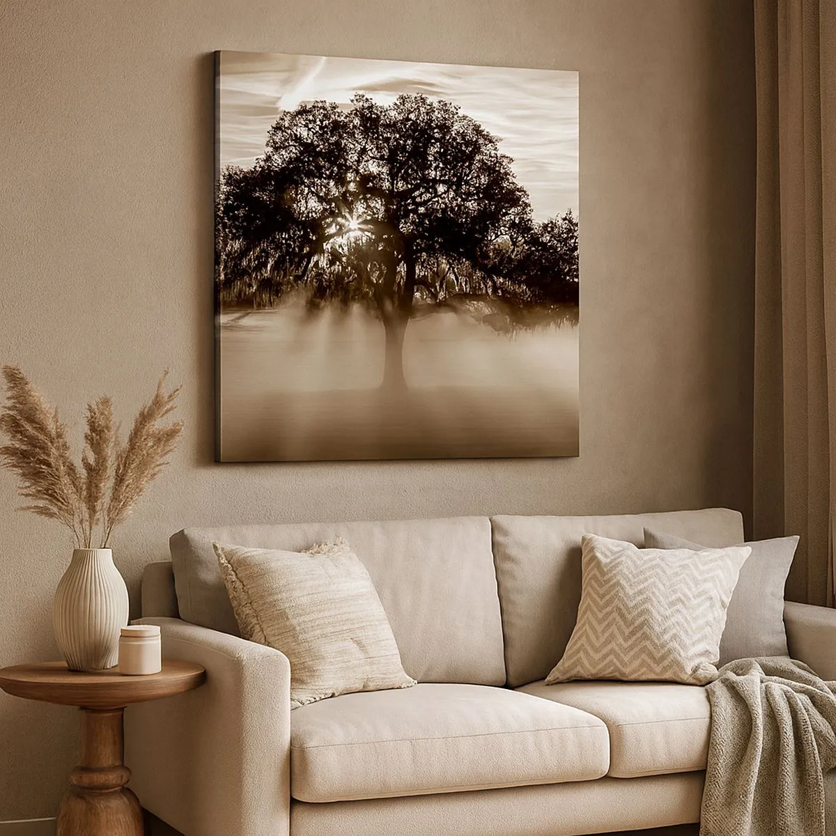 Quadro em tela - Uma árvore só de boas notícias - 30x30 cm