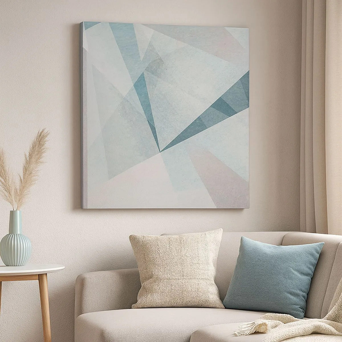 Lærredstryk - Billede på lærred - Rolig og alligevel dynamisk - 30x30 cm