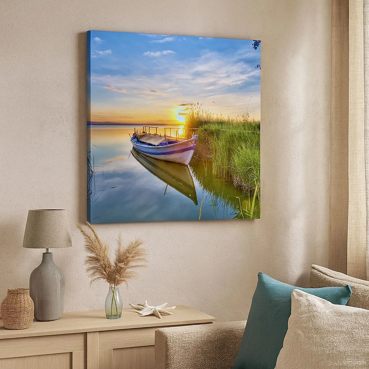 Schilderen op canvas - Baai van vervulde dromen - 40x40 cm