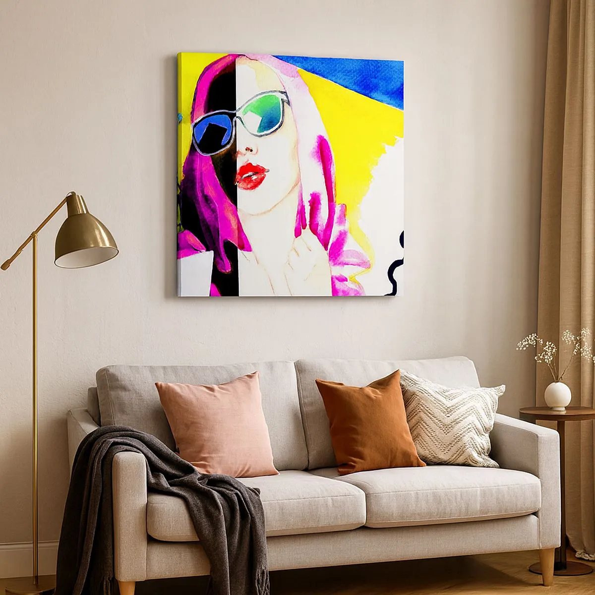 Lærredstryk - Billede på lærred - Jeg er ikke hvid, og jeg er ikke sort - 50x50 cm