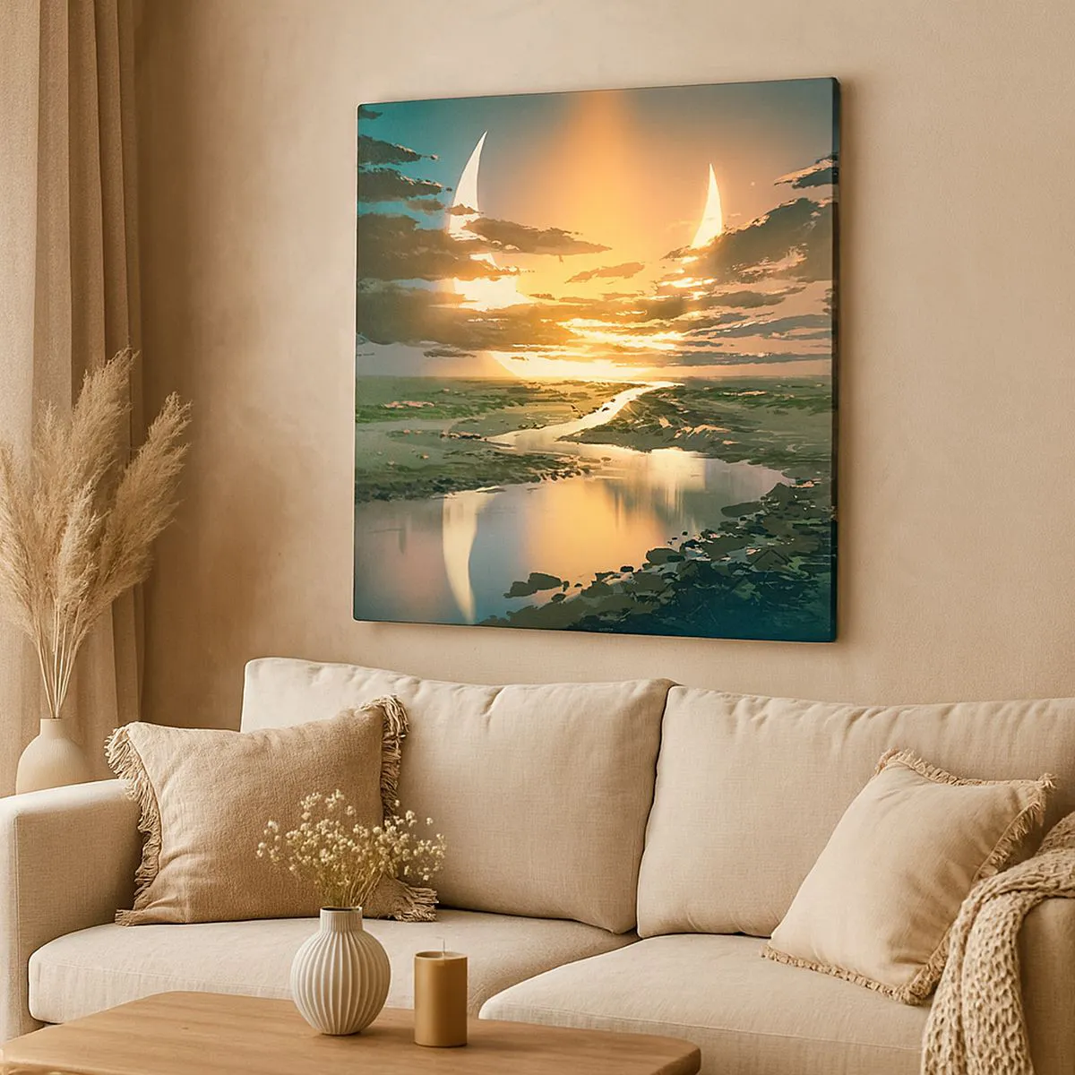 Quadro em tela - Algures numa galáxia muito, muito distante - 50x50 cm