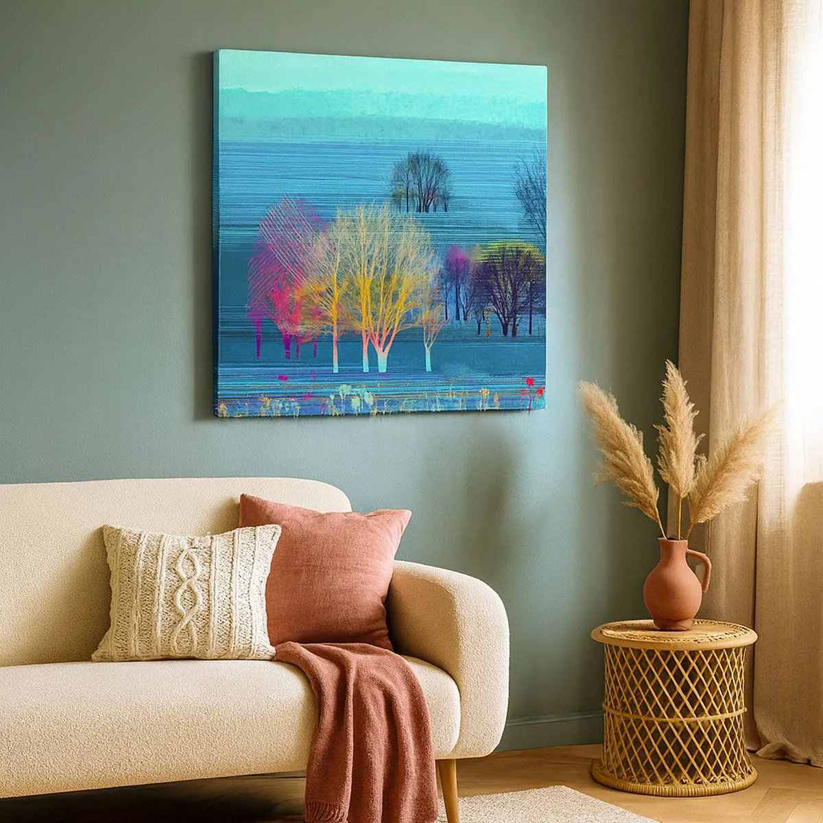 Obraz na plátně - Fantastická krajina - 30x30 cm