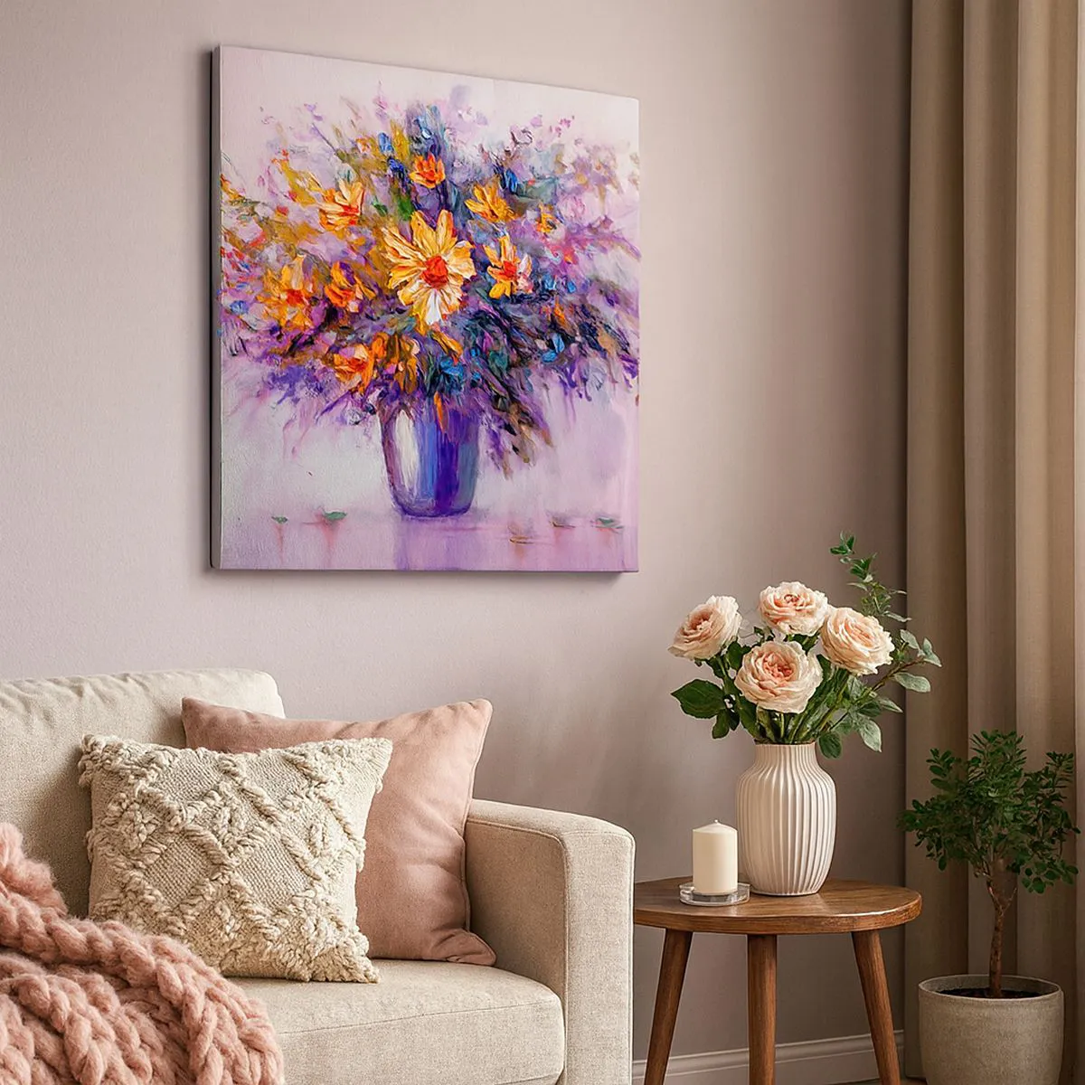 Tablou pe pânză - Miroase dulce, arată dulce - 30x30 cm