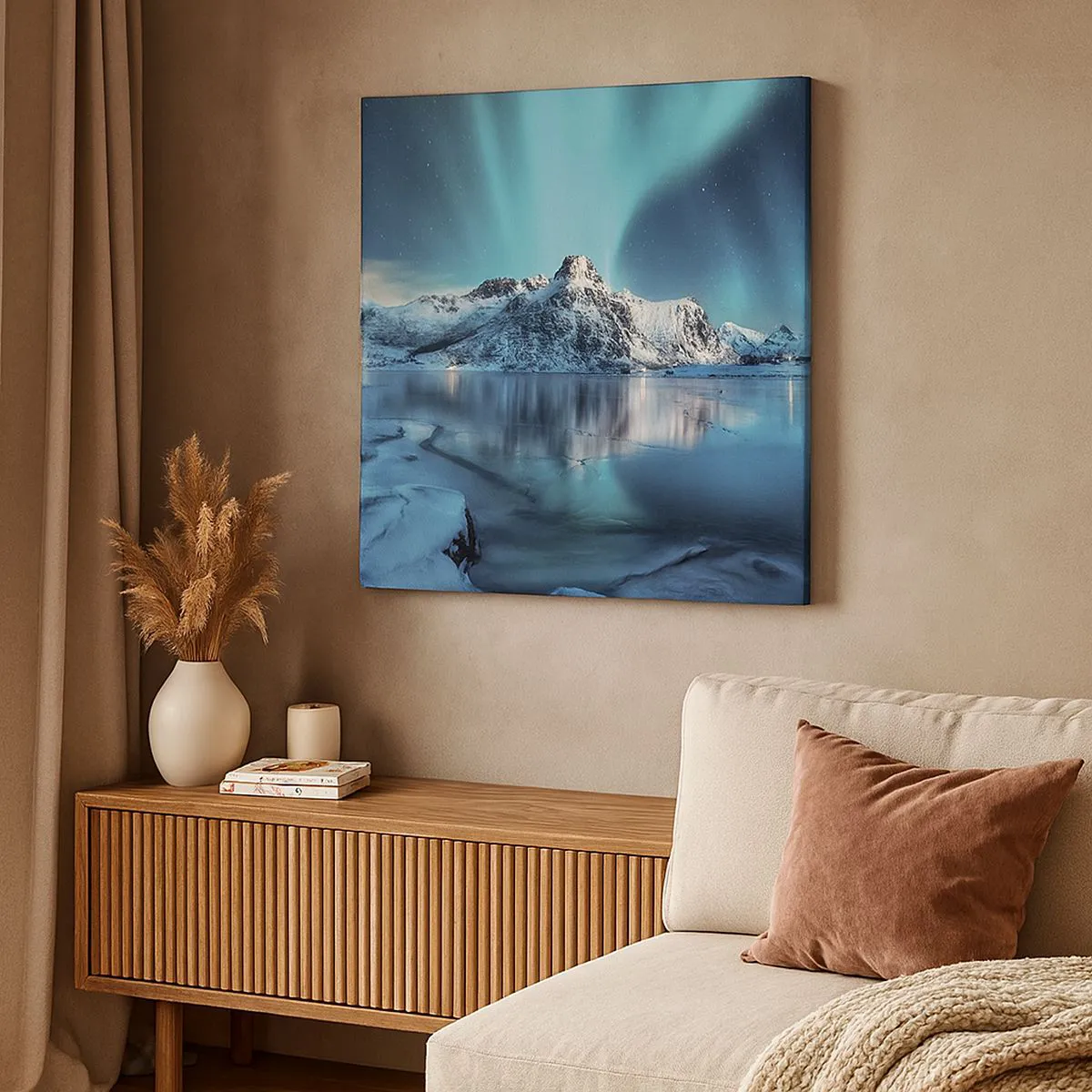 Schilderen op canvas - lichtnacht - 30x30 cm