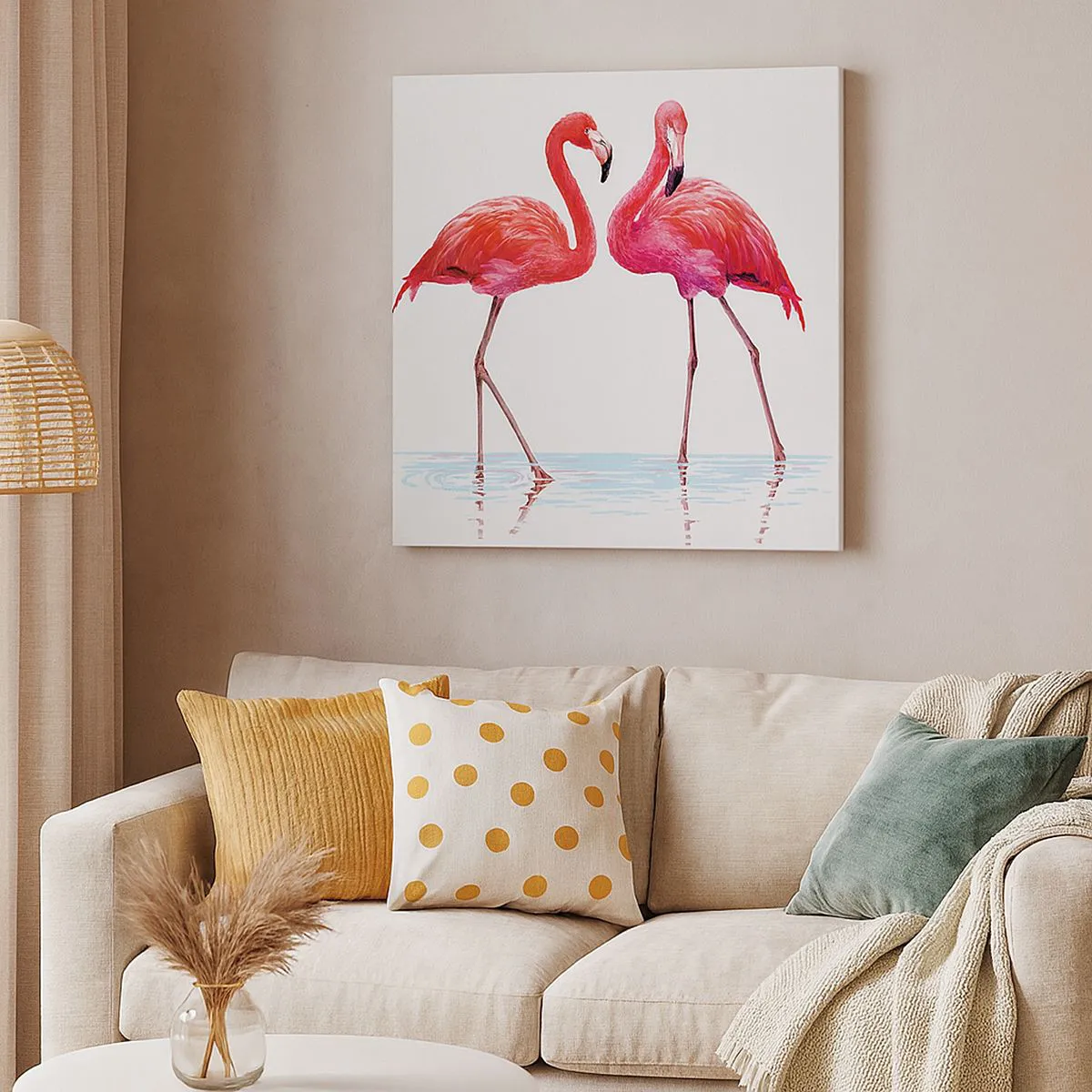 Impression sur toile - Image sur toile - Rendez-vous rose - 30x30 cm