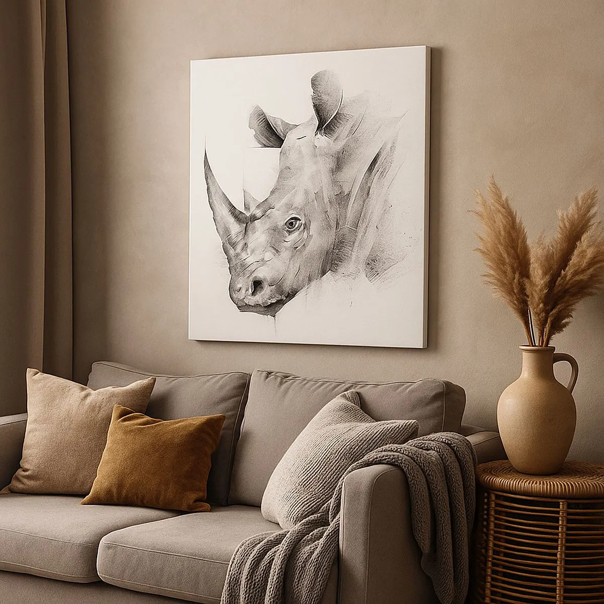 Schilderen op canvas - Afrikaans portret - 30x30 cm