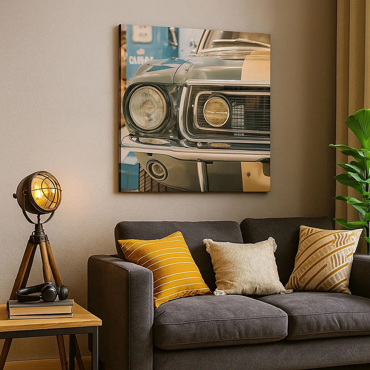 Bild auf Leinwand - Leinwandbild - Treffen mit einer Legende - 40x40 cm