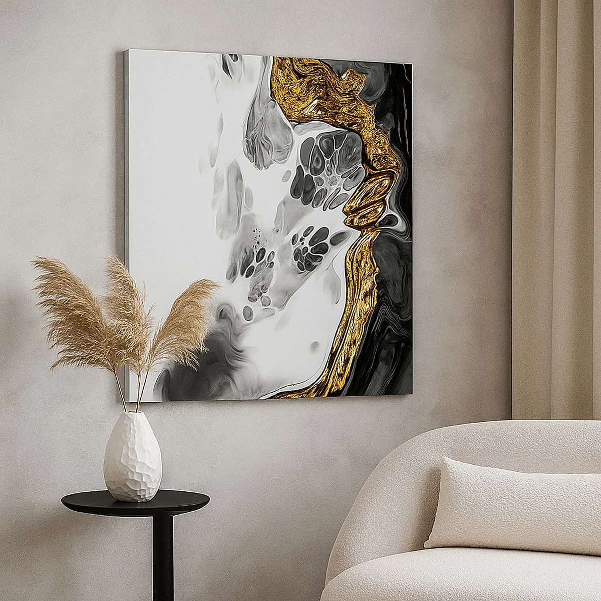 Schilderen op canvas - Organische samenstelling - 30x30 cm