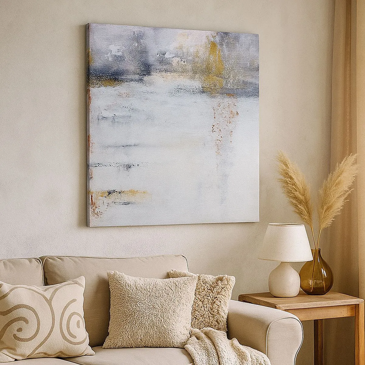 Tablou pe pânză - În spatele cortinei de aer - 30x30 cm