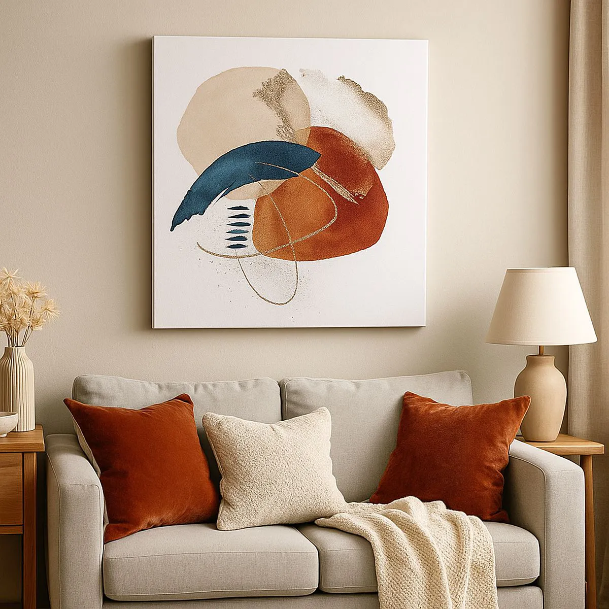 Obraz na plátně - Oválná kompozice - 70x70 cm