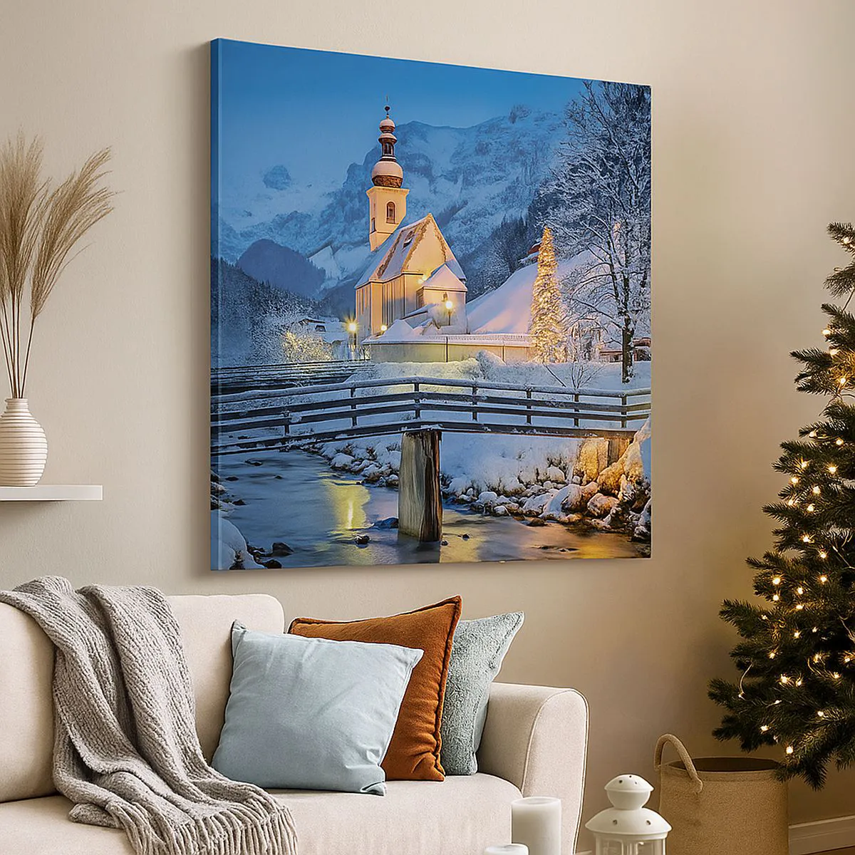 Obraz na plátně - Duch Vánoc - 30x30 cm