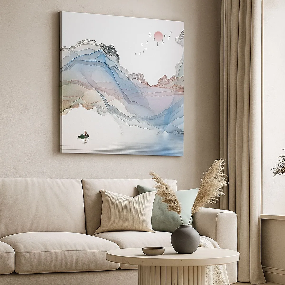 Lærredstryk - Billede på lærred - Mod krystalbjergene - 30x30 cm