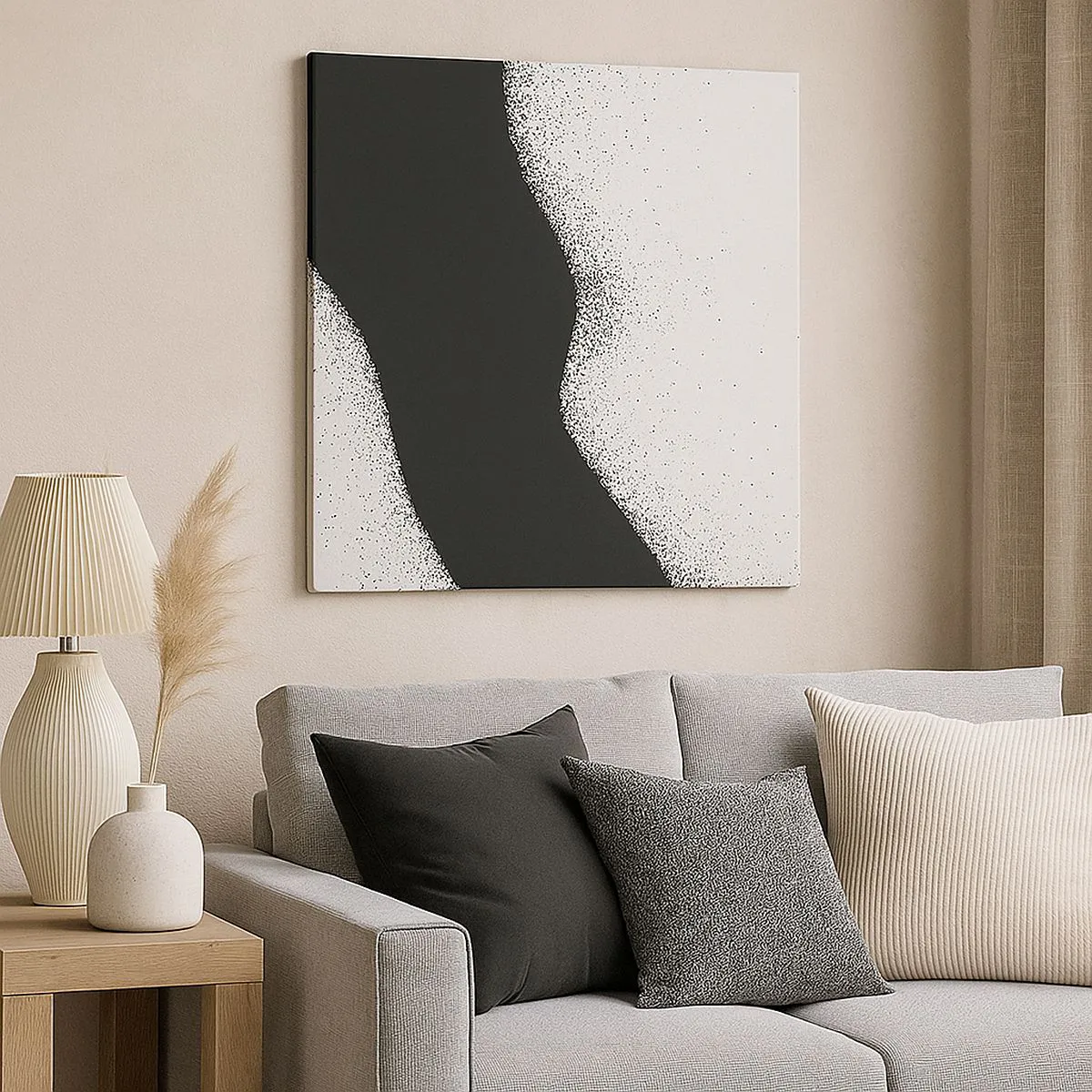 Canvastavla - Bild på duk - Flytande balans - 70x70 cm