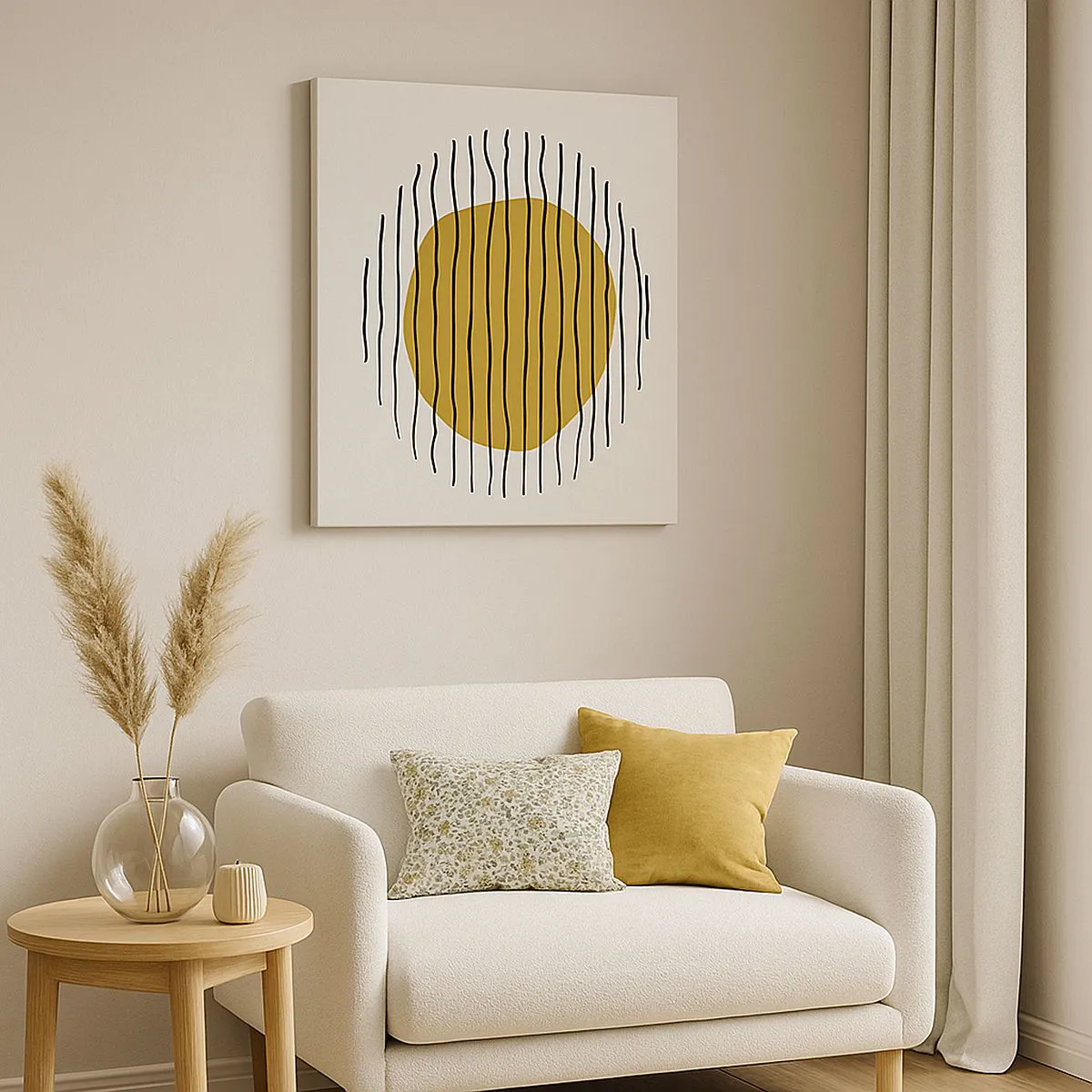 Quadro em tela - Abstração a tremer com o calor - 30x30 cm