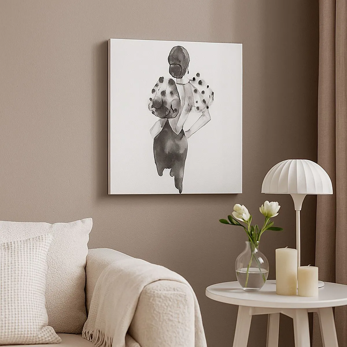 Impression sur toile - Image sur toile - Elle est passée juste à côté - 30x30 cm