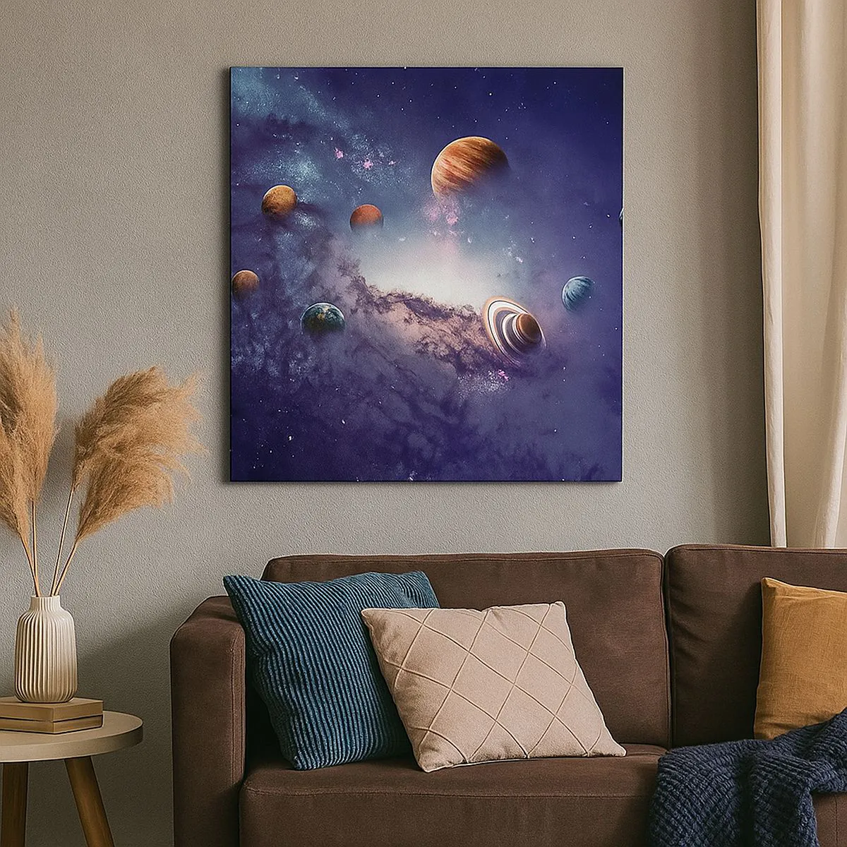 Quadro em tela - Sistema da dança solar - 60x60 cm