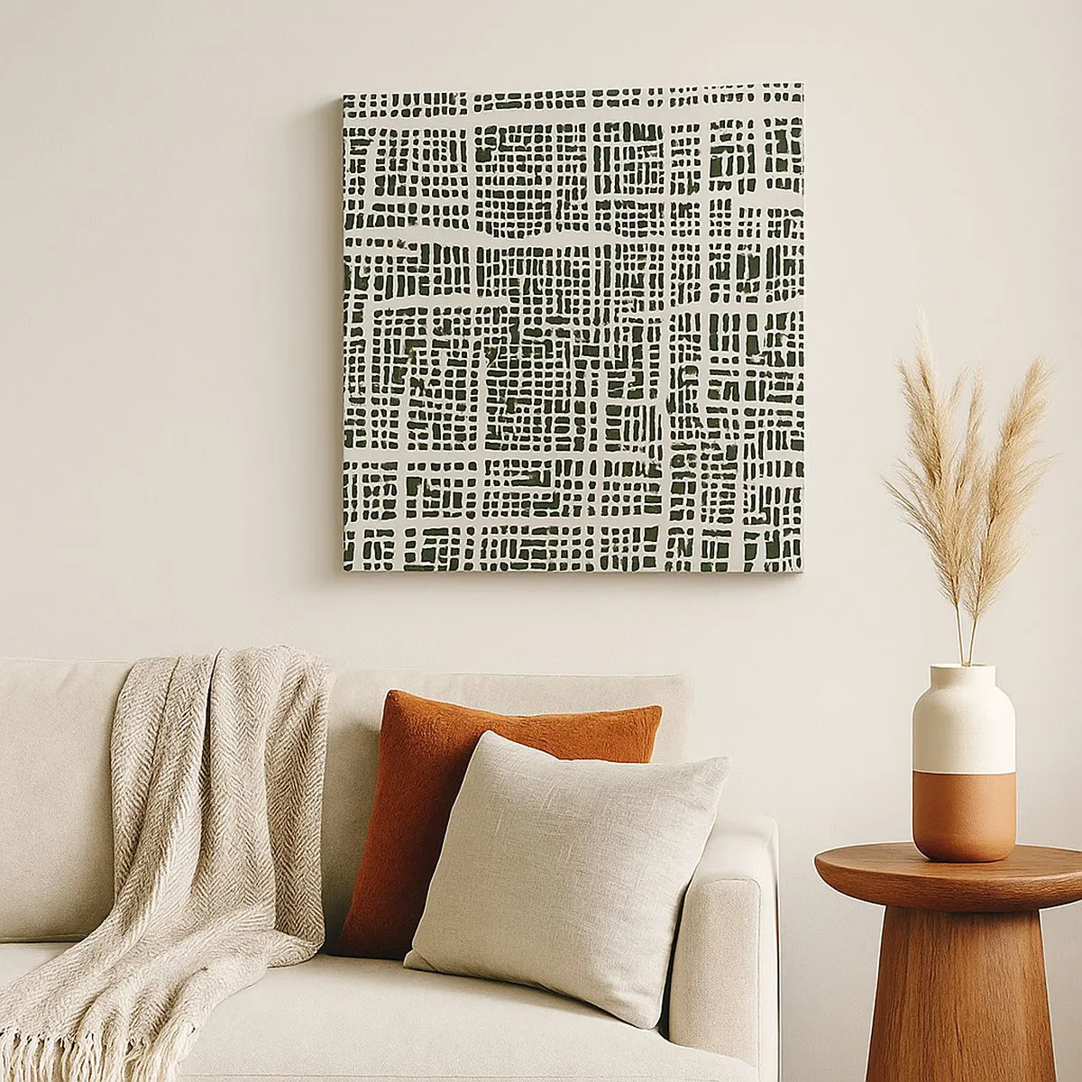 Schilderen op canvas - Geweven compositie - 40x40 cm