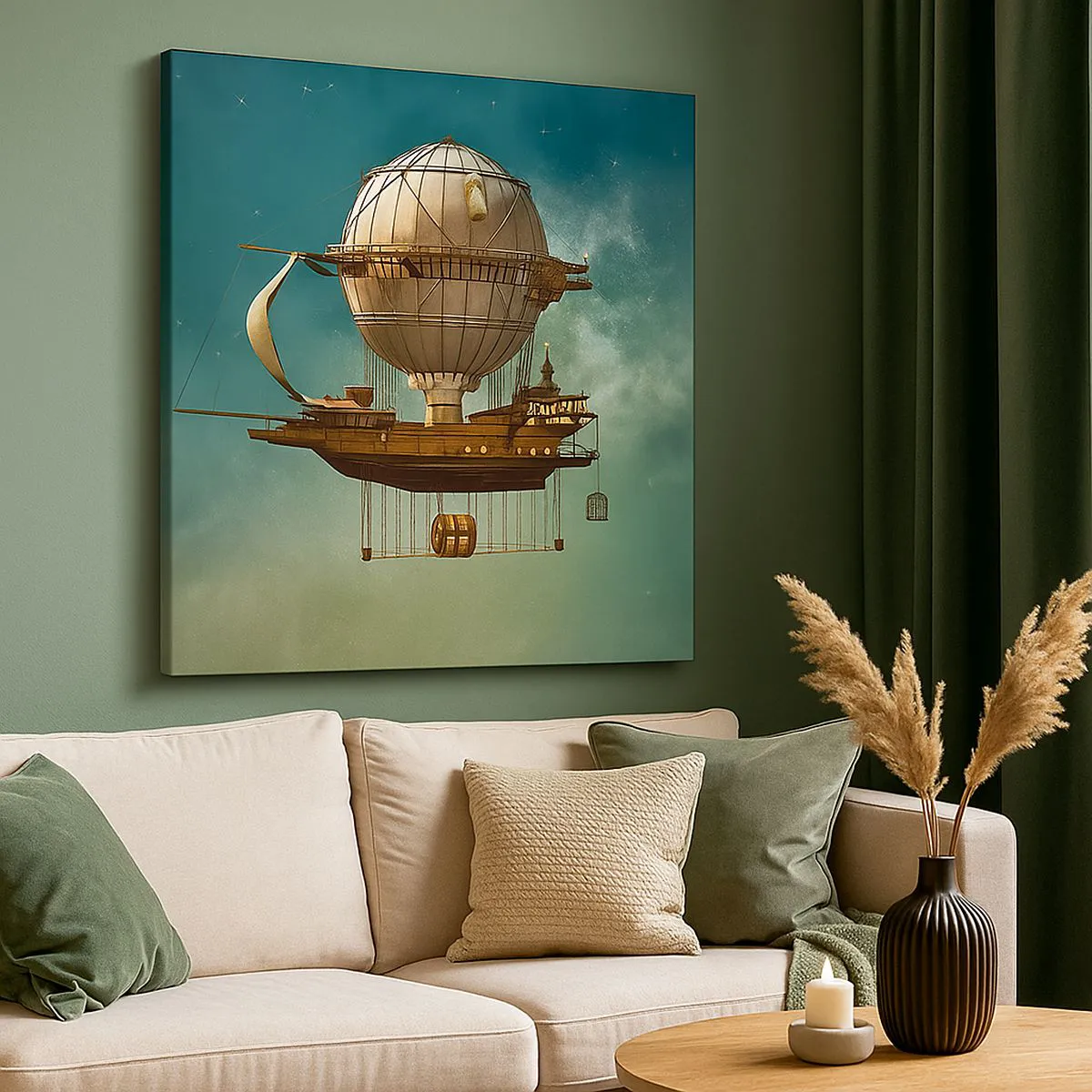 Obraz na plátne - Julius Verne pozdravuje - 70x70 cm