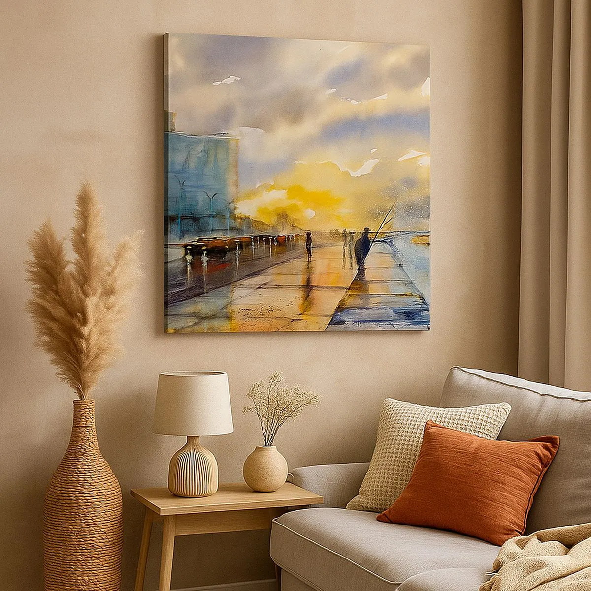 Obraz na plátně - Život na pobřeží - 40x40 cm