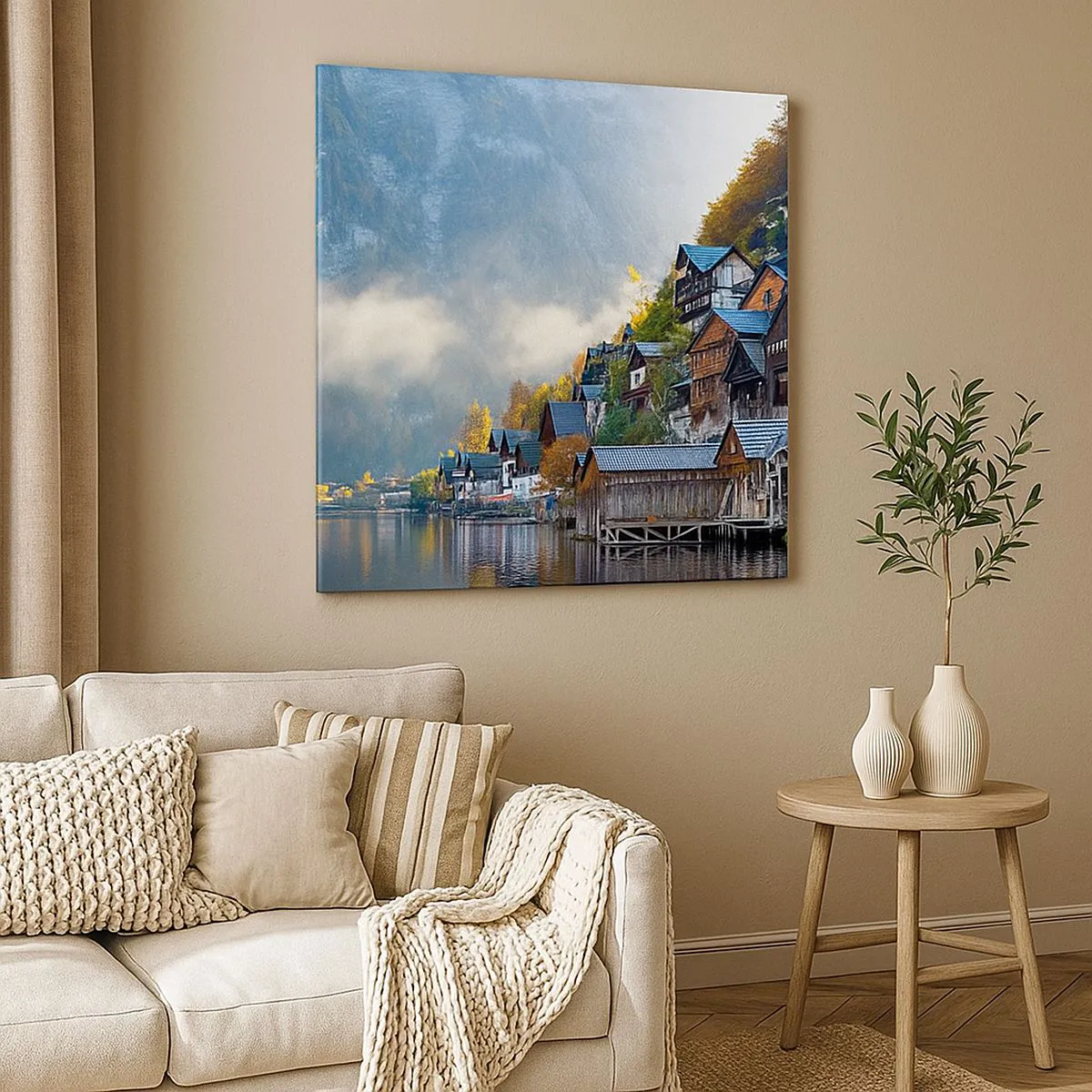 Lærredstryk - Billede på lærred - Alpine climes - 70x70 cm