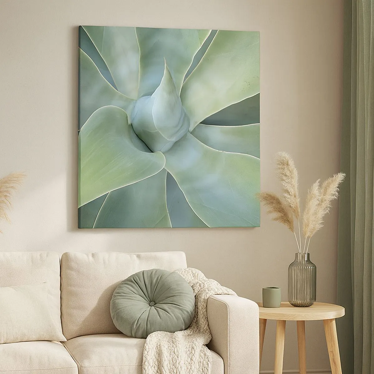 Lærredstryk - Billede på lærred - Den grønne fødsel - 60x60 cm