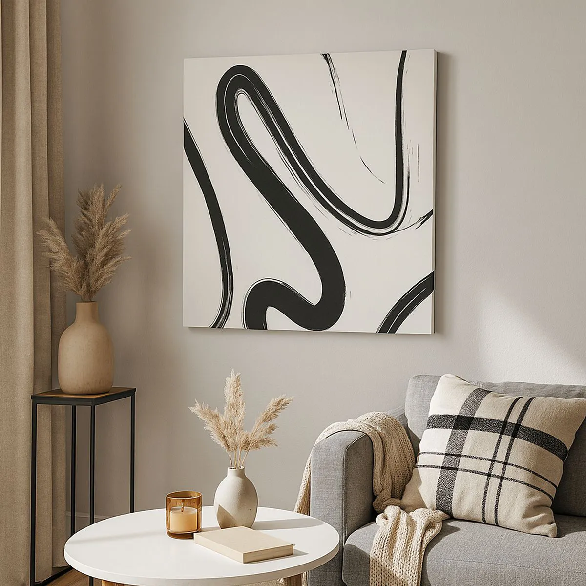 Obraz na plátně - Černobílý rozmar - 60x60 cm