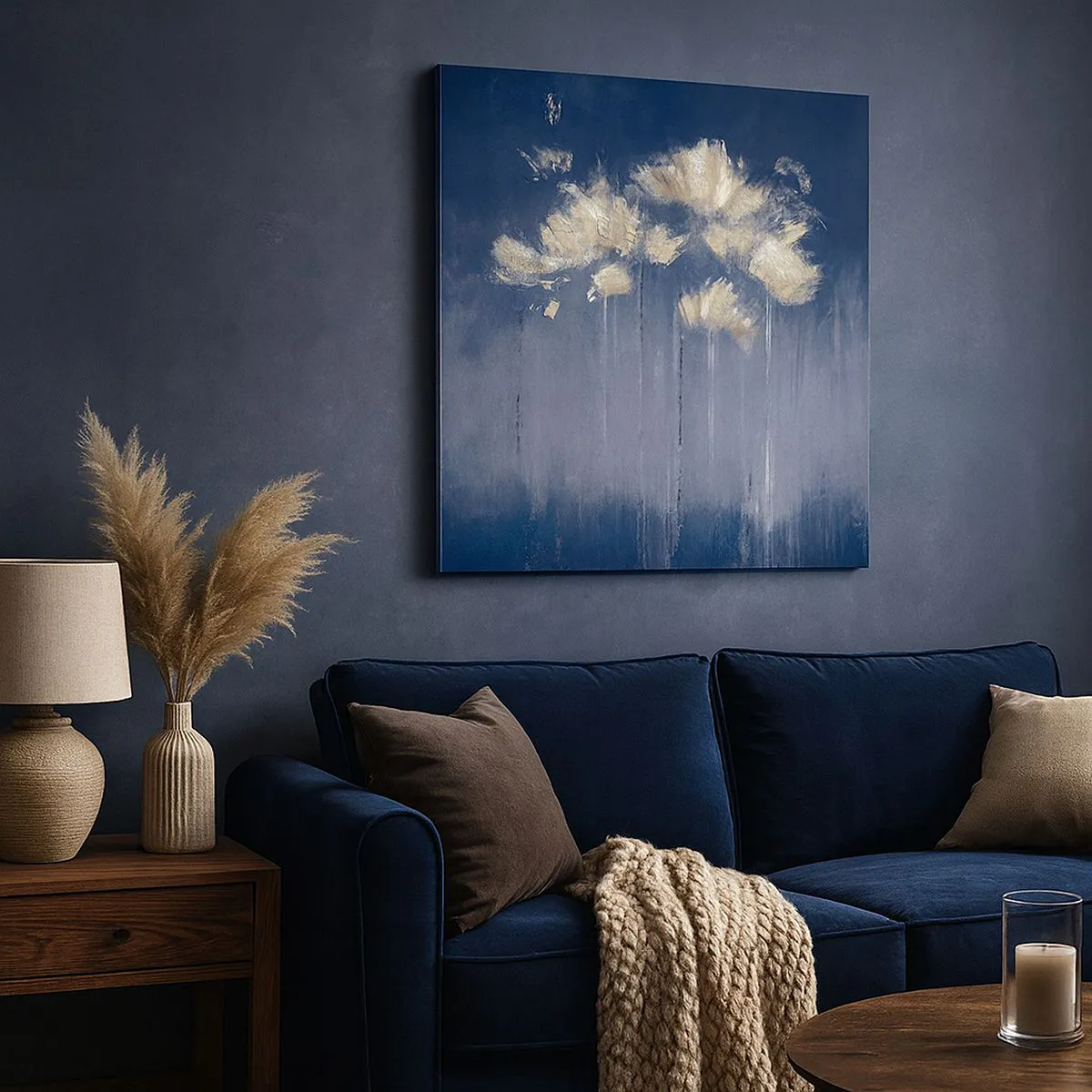 Canvastavla - Bild på duk - Som kronblad i vinden - 30x30 cm