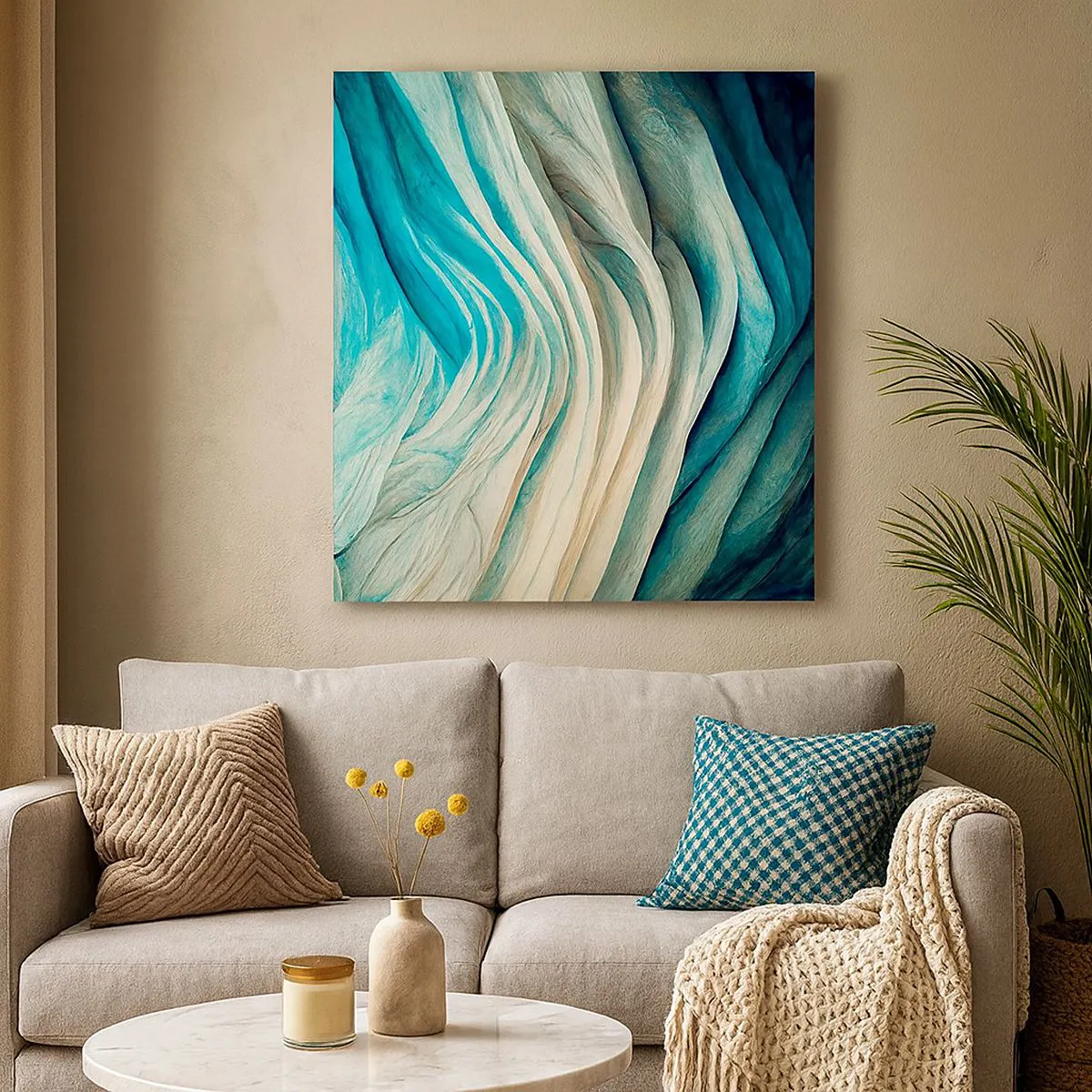 Obraz na płótnie - Błękitne nienasycenie - 40x40 cm