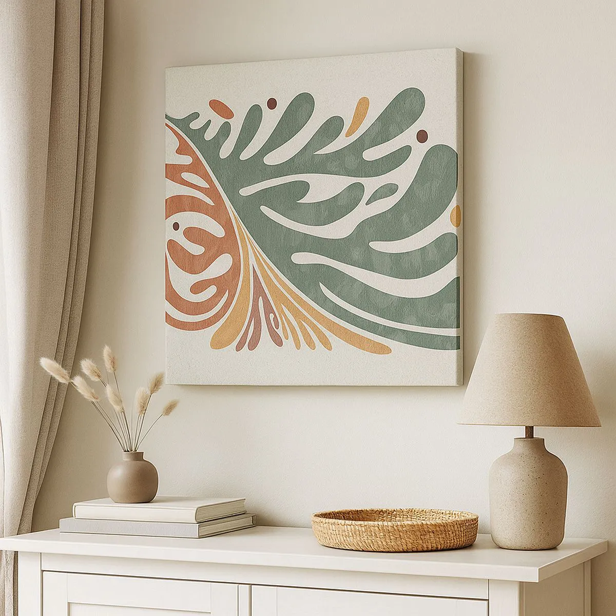 Cuadro sobre lienzo - Impresión de Imagen - Hoja multicolor - 40x40 cm