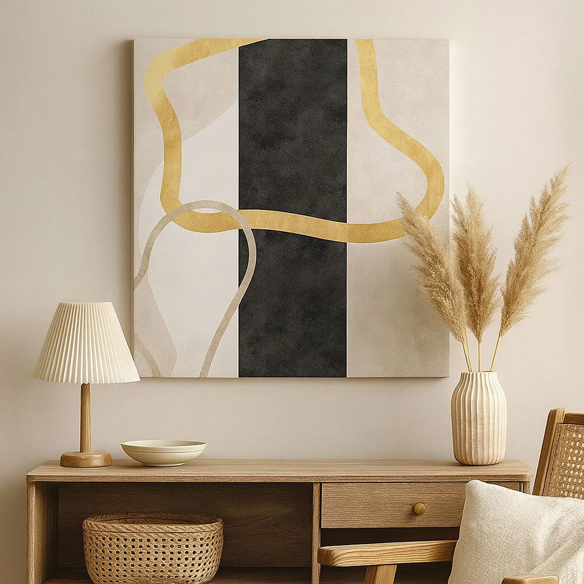 Bild auf Leinwand - Leinwandbild - Schleifenformen - 50x50 cm