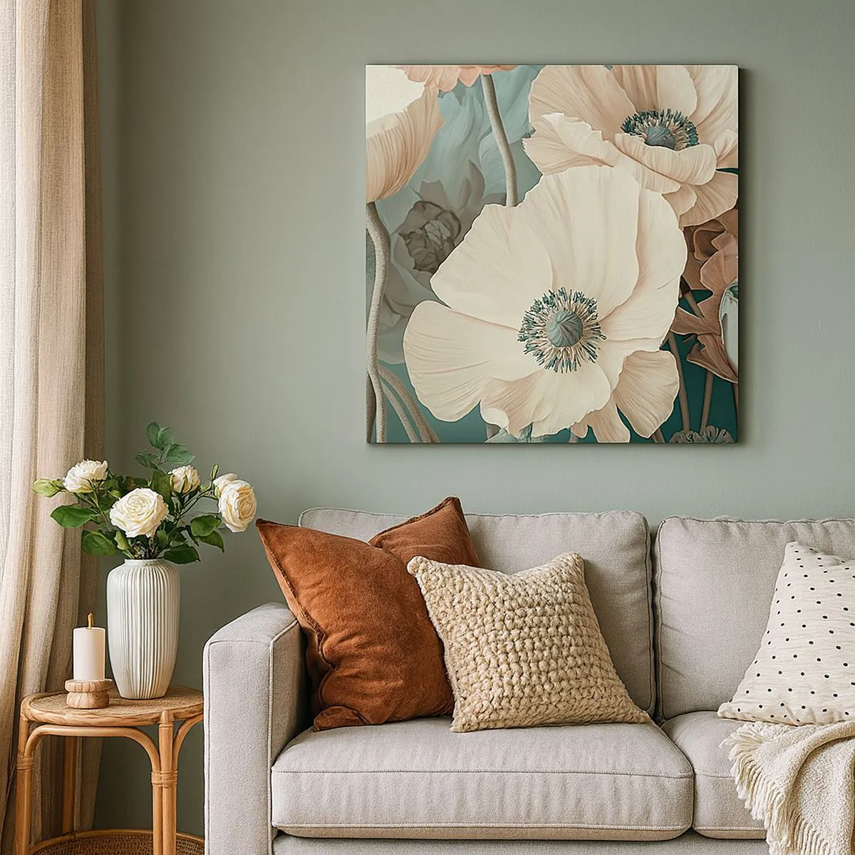 Canvas picture - Whisper of the Poppies - 60x60 cm