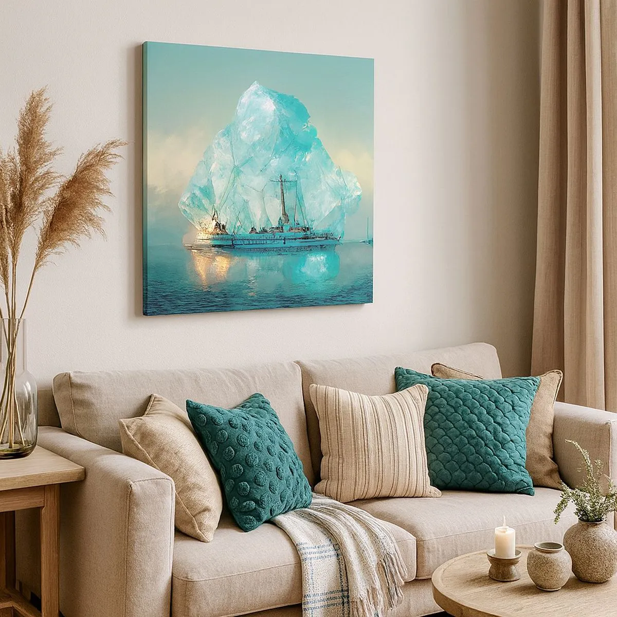 Cuadro sobre lienzo - Impresión de Imagen - Diamante ártico - 30x30 cm