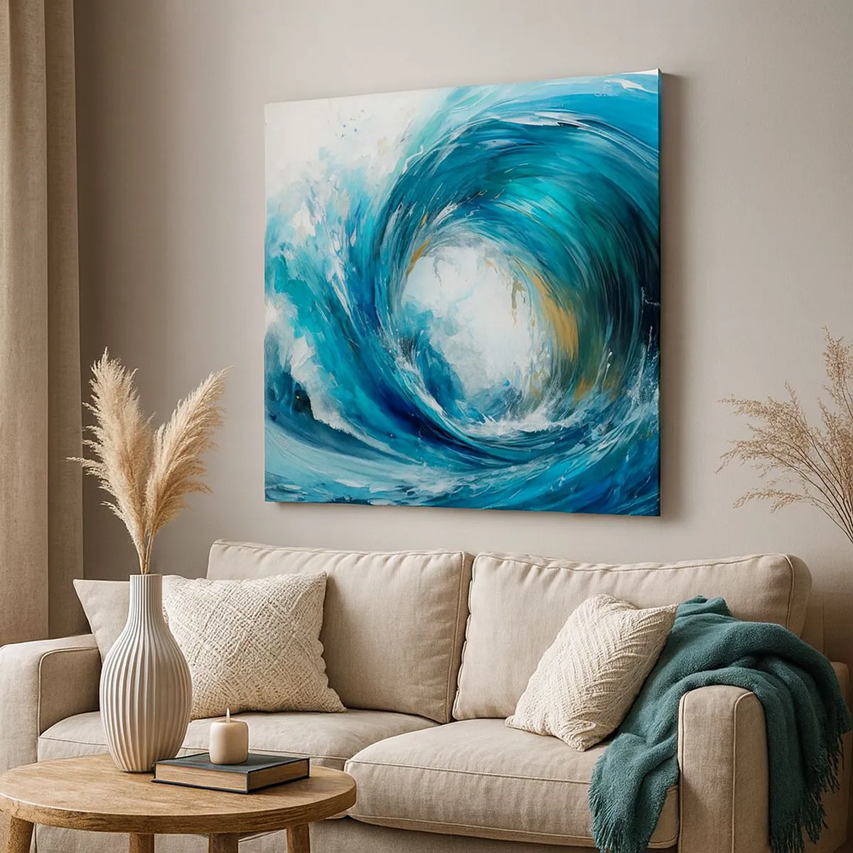 Lærredstryk - Billede på lærred - Havets portal - 40x40 cm