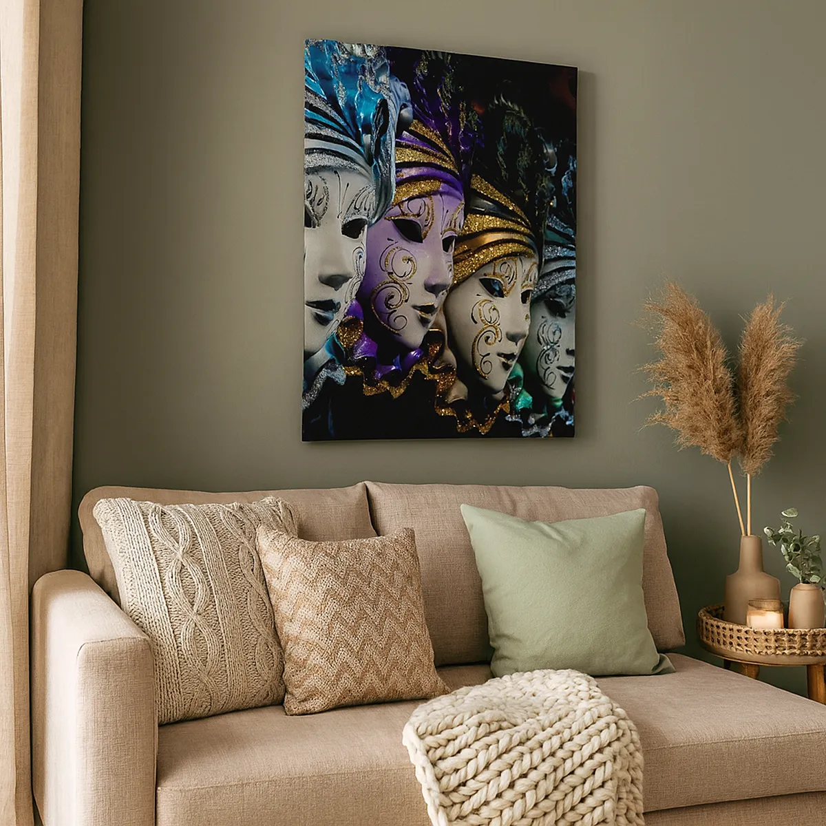 Tablou pe pânză - Mister în aur și argint - 50x70 cm