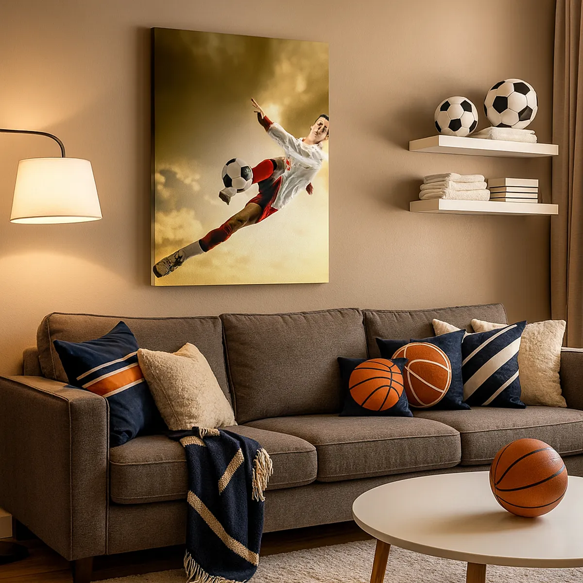 Impression sur toile - Image sur toile - Le paradis du football - 65x120 cm