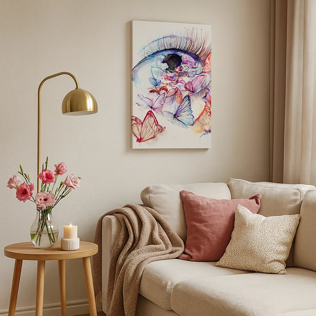 Bild auf Leinwand - Leinwandbild - Märchenhafter Augenzauber - 45x80 cm