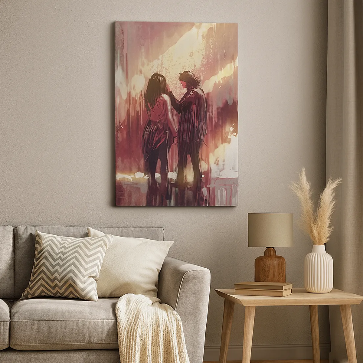 Impression sur toile - Image sur toile - L'éternel spectacle de l'amour - 45x80 cm