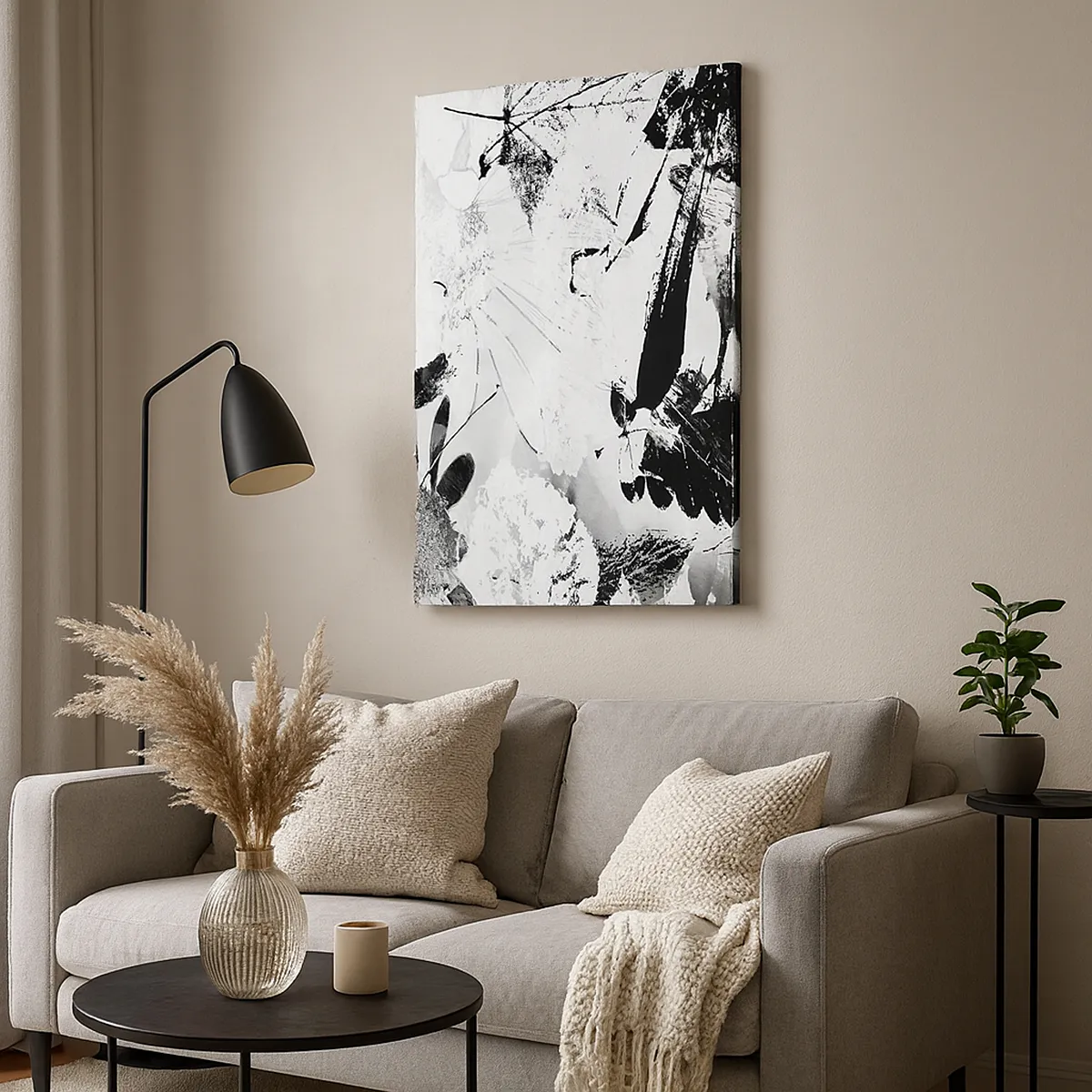 Lærredstryk - Billede på lærred - Efterår i det negative - 50x70 cm