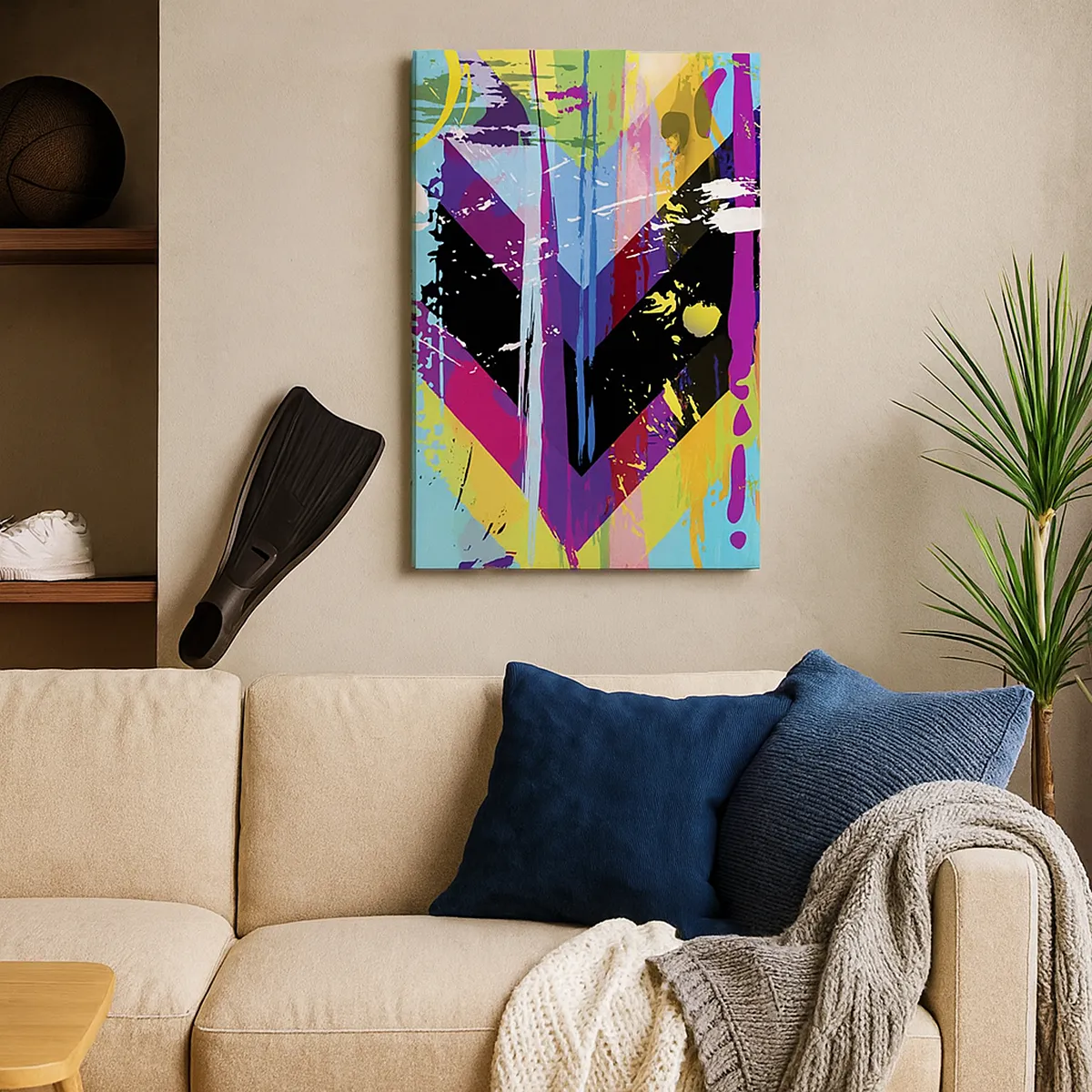 Bild auf Leinwand - Leinwandbild - Von oben nach unten - 45x80 cm