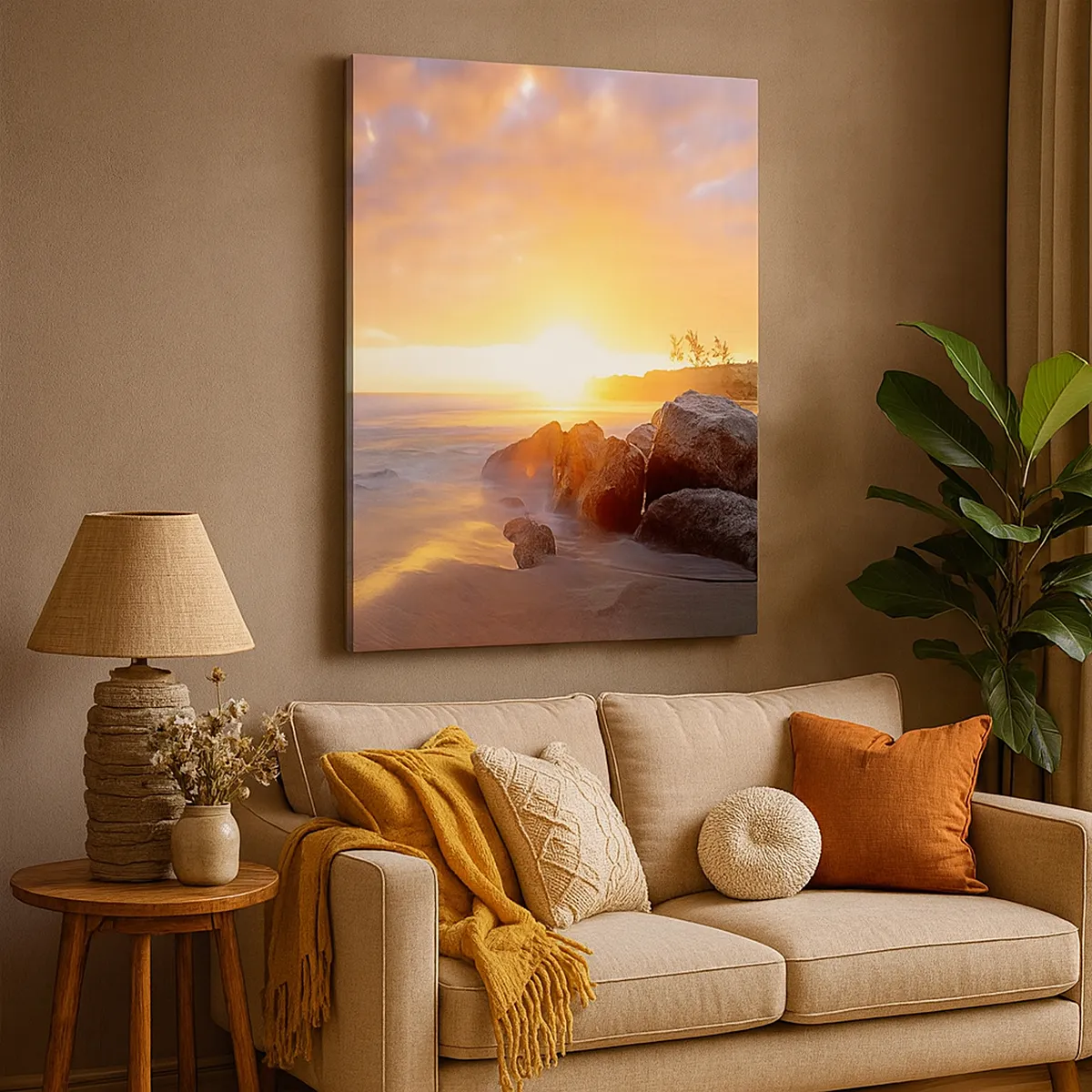 Canvas picture - Shiny Breeze of the Evening - 80x120 cm
