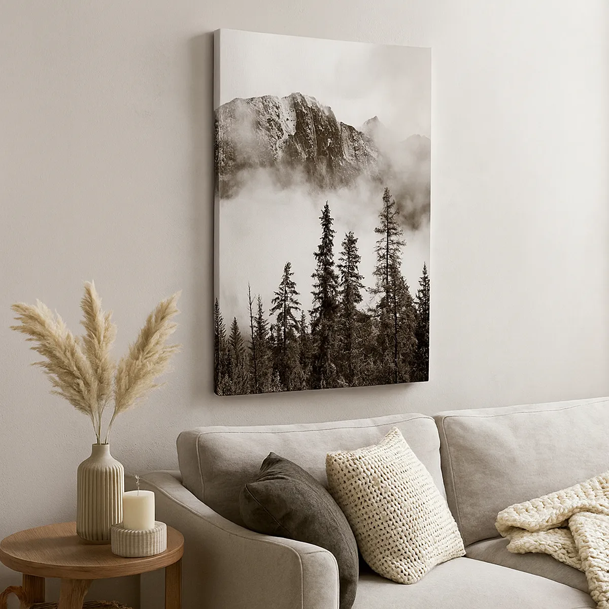 Lærredstryk - Billede på lærred - Granit hersker - 65x120 cm