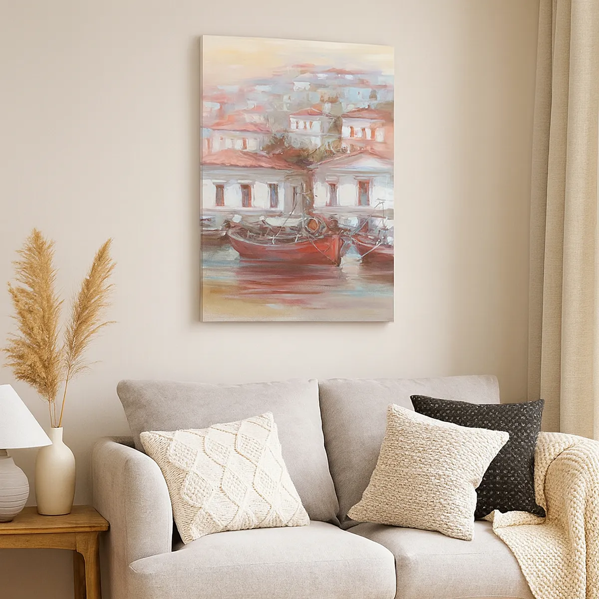 Obraz na plátne - Šťastné mestečko - 55x100 cm